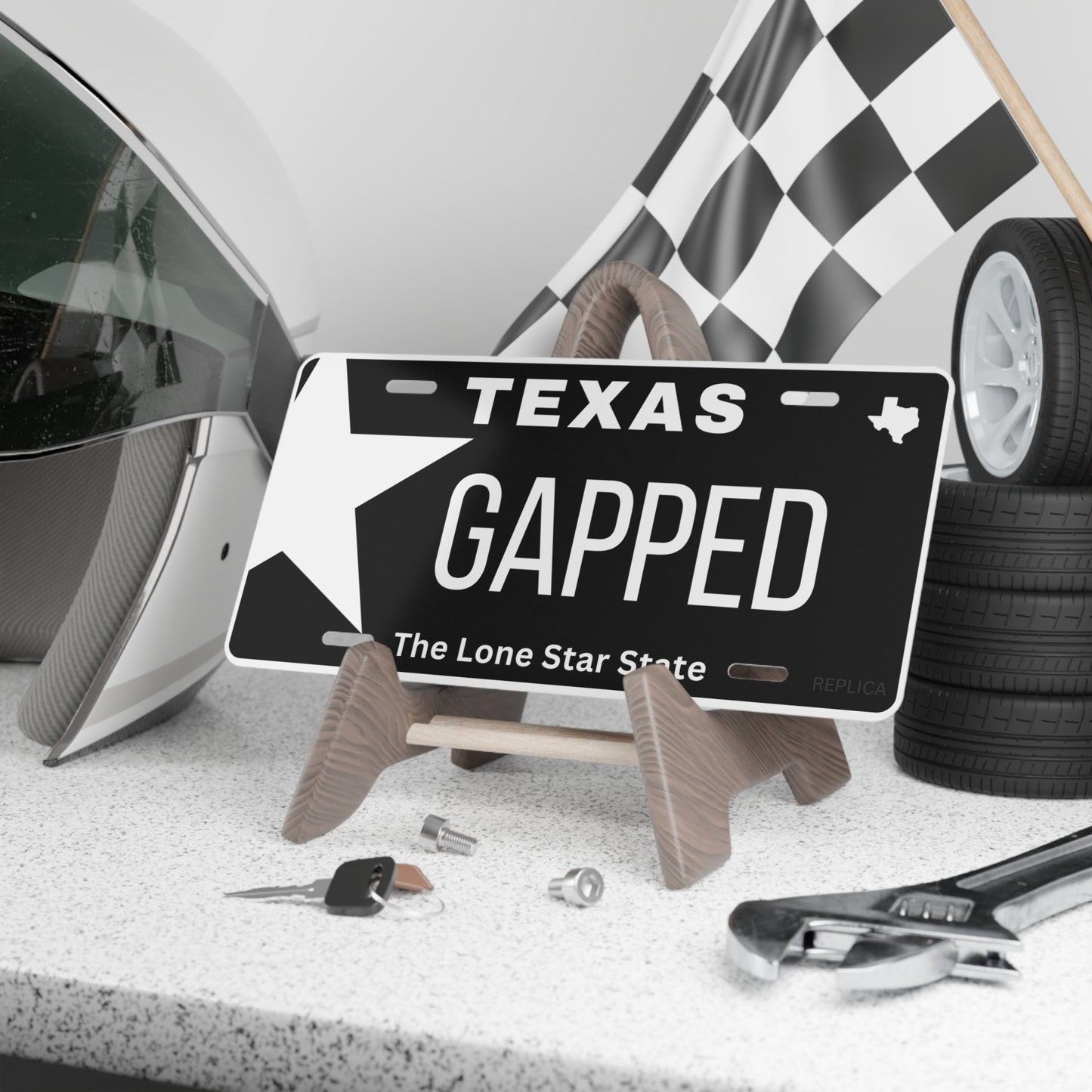 Texas Style "GAPPED" Vanity License Plate
