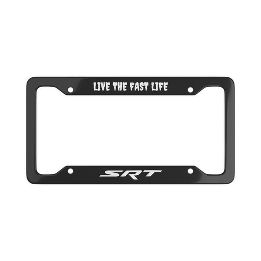 Dodge SRT "LIVE THE FAST LIFE" License Plate Cover