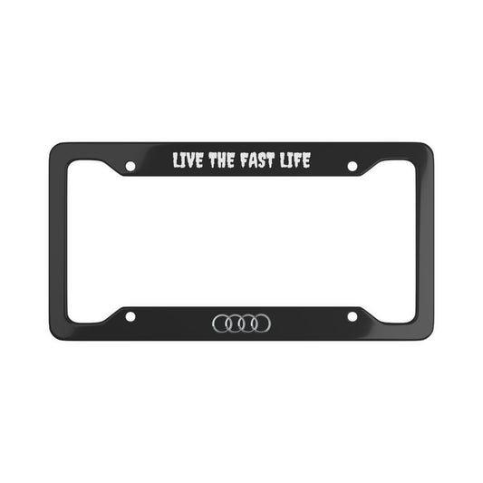 Audi "IN SPEED WE TRUST" License Plate Cover