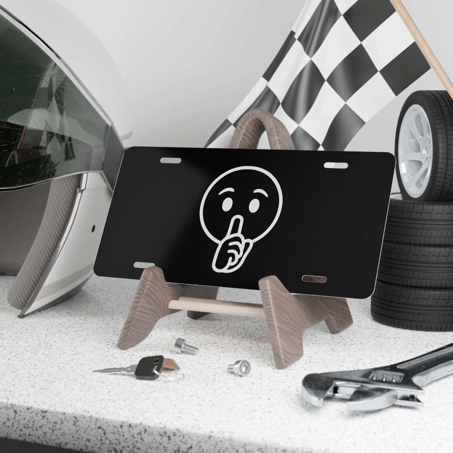 Blacked Out "SILENCE" Vanity Display Plate